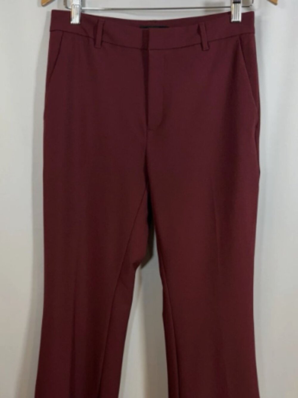 Banana Republic Factory Women's Straight Sculpted Stretch Pants  WINE Size 14 - Picture 2 of 6